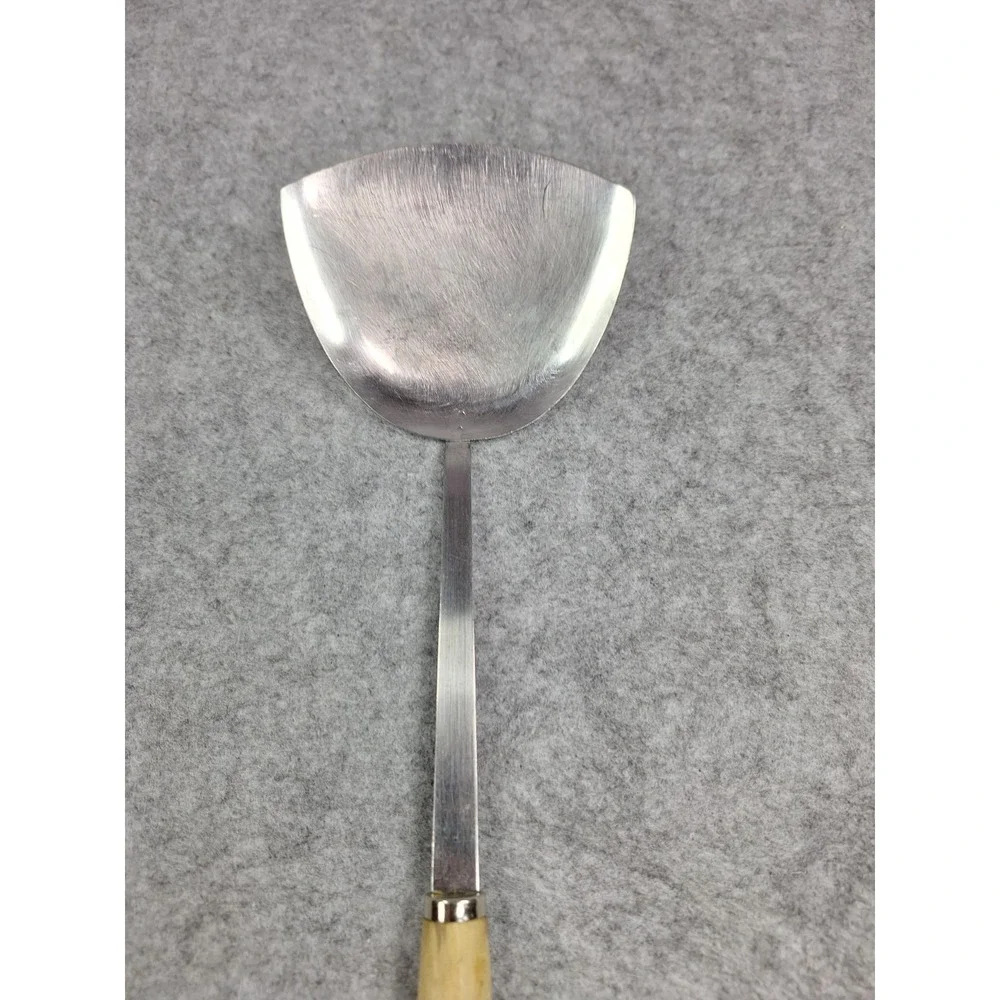 Vintage Spatula Turner Stainless Steel Wood Handle 13
